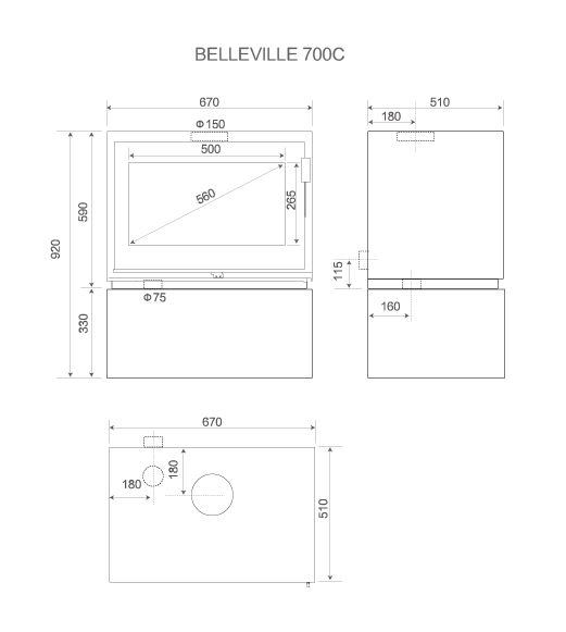 燃木壁炉 BELLEVILLE 700C /700CL-5